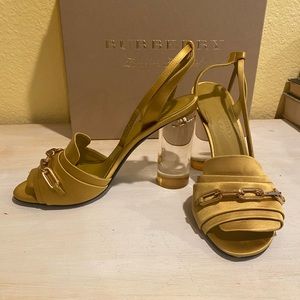 Burberry Satin High Heel Sandals